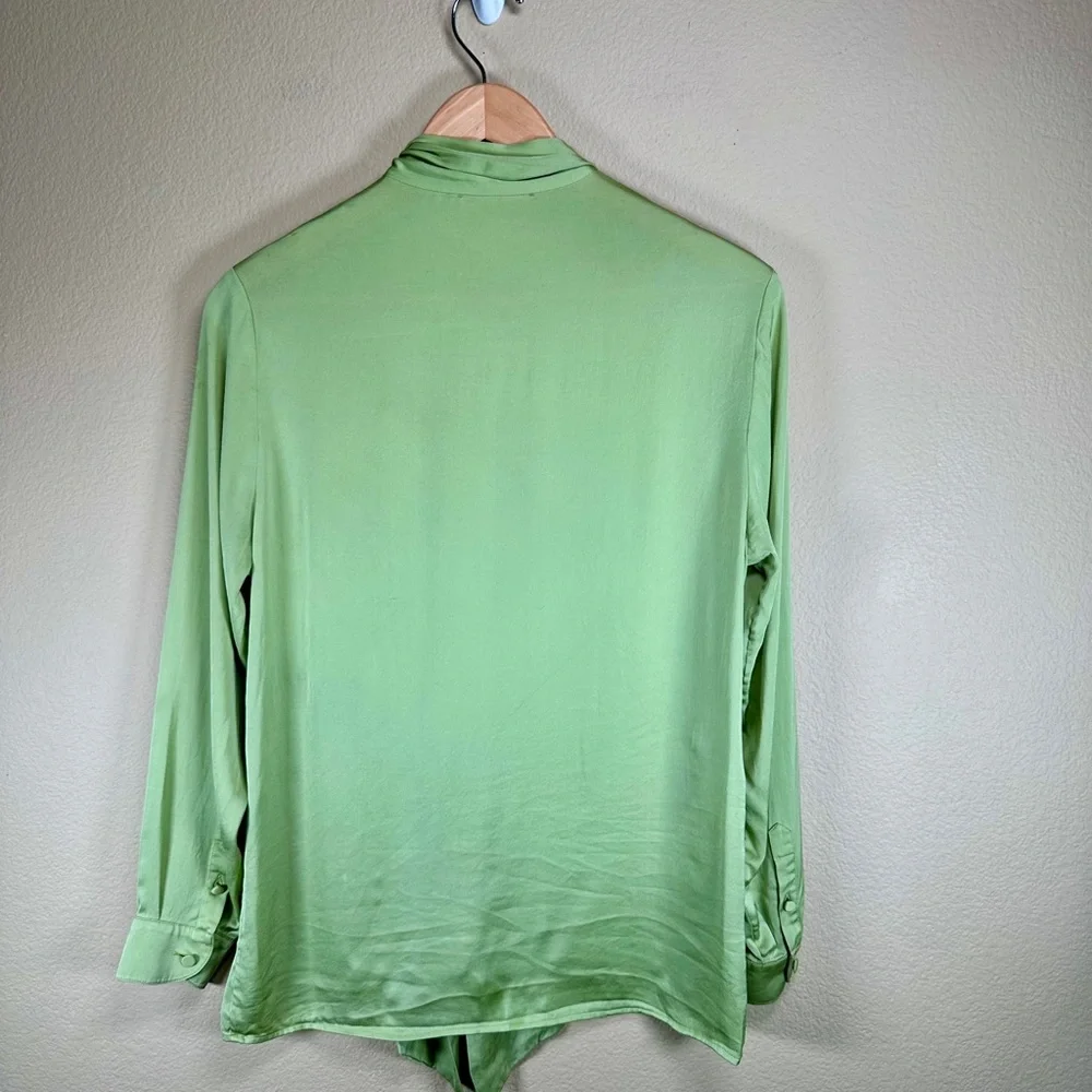 Gucci Silk Bow Blouse in Mint Green - Picture 5 of 11